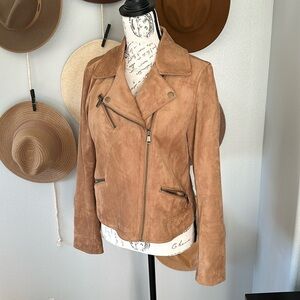 Anthropologie Suede Moto Jacket